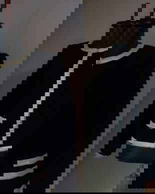 SACOU TIP CHANEL ALB NEGRU