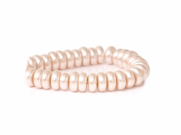 10b perle sticla abacus, ivory 8x4mm (GSLAK 056)