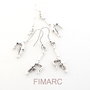 Gimnaste - cercei charms argintii