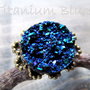 Inel reglabil bronz/druzy BLUES