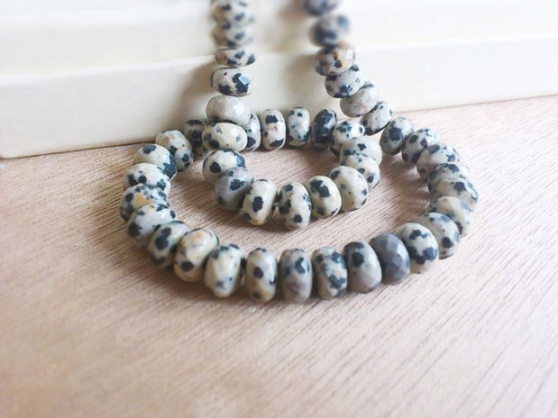 1b jasper dalmatian, abacus, fatetat 8x6mm  (PAGS 008)