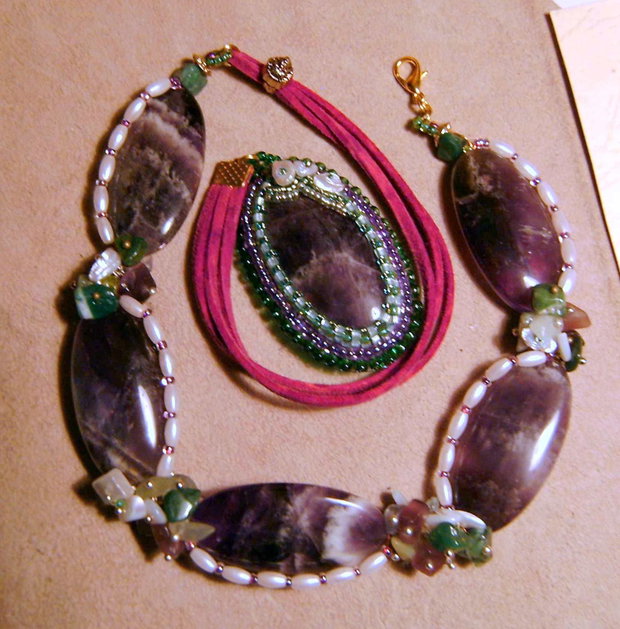 Pasione tarzie / colier ametist natural oval
