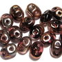Margele din sticla, Superduo, Copper - Amethyst