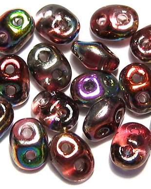 Margele din sticla, Superduo, Crystal Magic Red-Brown-95200CR