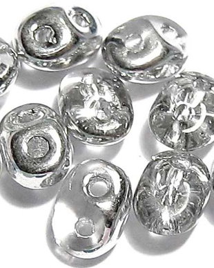Margele din sticla, Superduo, half silver