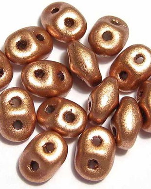 Margele din sticla, Superduo, Matte Metallic Copper