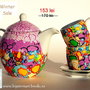 Set Ceainic insotit de Doua Cesti cu Farfurioare GOA Colors - Goa Trance Collection