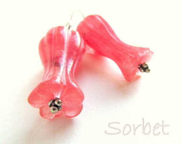 Cercei flori sculptate cuart SORBET