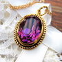 Pandantiv placat cu aur/swarovski Amethyst PURPLE