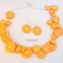 I ♥ Orange - colier + cercei cadou