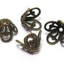 Capacel metalic, antic bronz, 8.5x6 mm