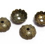 Capacel metalic, antic bronz, 7.5x2.5 mm