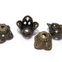 Capacel metalic, antic bronz, 6.5x4 mm