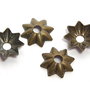 Capacel metalic, antic bronz, 4x5 mm - 10 bucati