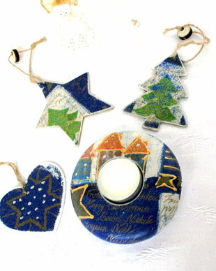 Set 4 decoratiuni de Craciun