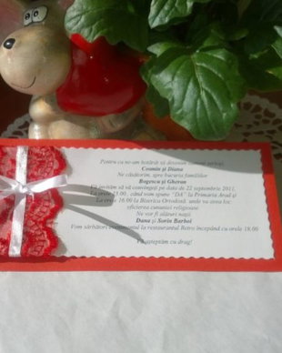 Invitatie cu dantela