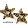 6497 - (4buc) Charms, steluta, sarma aliaj metalic, bronz