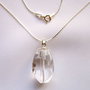 Colier argint cu pandantiv cuart cristal mare "Solitar"