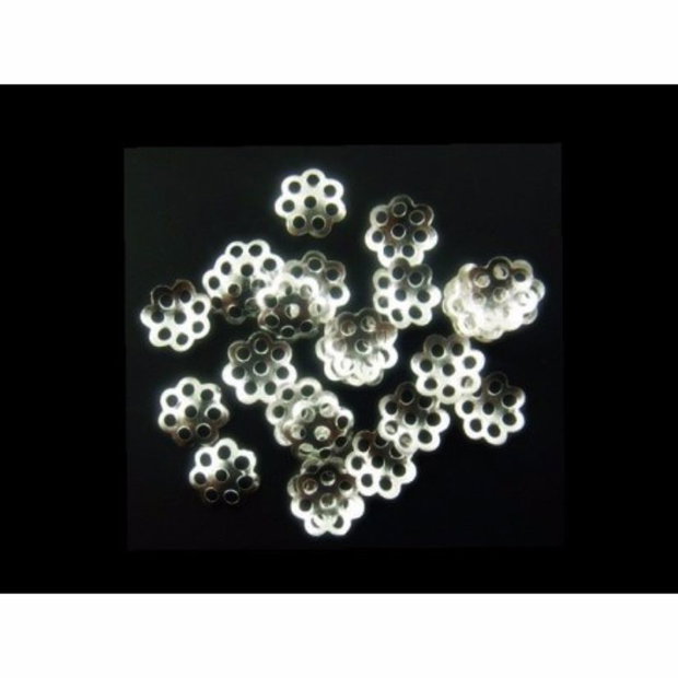 10b Capace filigranate placate argint 8mm (SP0088)