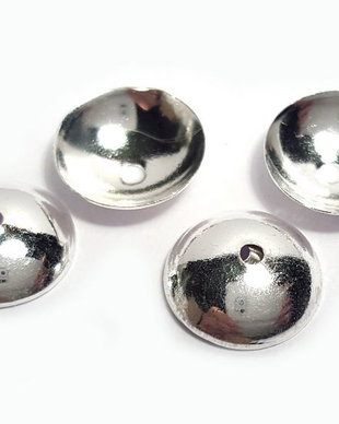 Capacel metalic, argintiu, 10x3 mm
