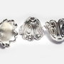 Capacel metalic, argintiu, 15x10 mm