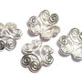Capacel metalic, argintiu, 12x4 mm
