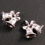 6556 - (2buc) Charms, clopotei, aliaj metalic, argintiu antichizat