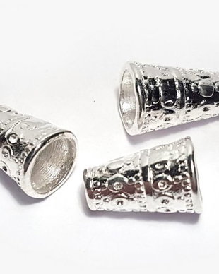 Capacel metalic, argintiu, 7x10 mm