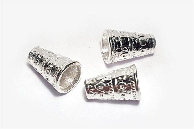 Capacel metalic, argintiu, 7x10 mm