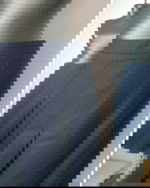 FUSTA MIDI PLISEURI STOFA LANA FIARTA BLEUMARIN