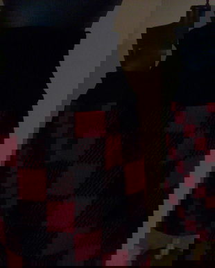 FUSTA LANA GROASA ROSU NEGRU