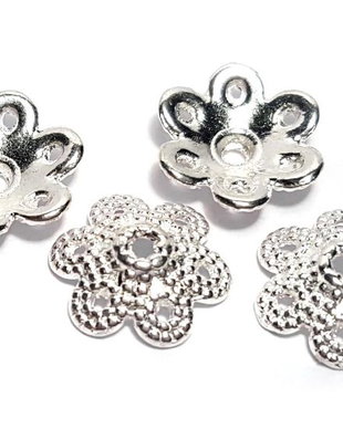Capacel metalic, argintiu, 9x3 mm
