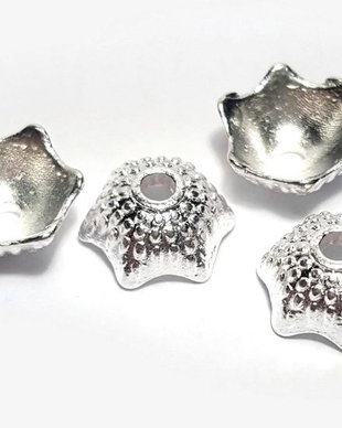 Capacel metalic, argintiu, 8x4 mm