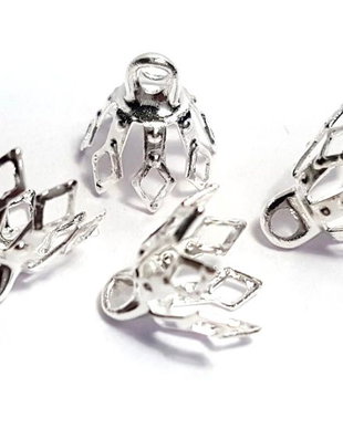 Capacel metalic, argintiu, 7x8 mm