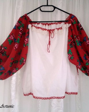Bluza din bumbac prinsa prin crosetare - Spanish Gipsy