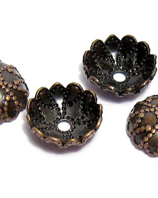 Capacel metalic, cupru, 7.5x2.5 mm