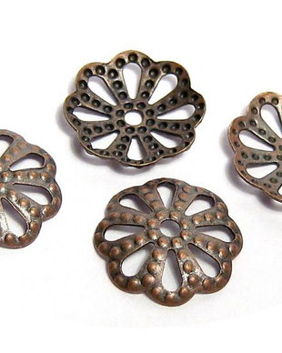 Capacel metalic, cupru, 10x2 mm - 10 bucati