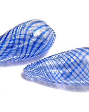 Margele de lampa, lacrima, 30x14 mm