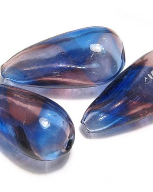 Margele de lampa, lacrima, 30x14 mm