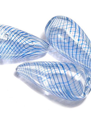 Margele de lampa, lacrima, 30x14 mm