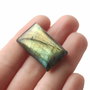 Cabochon Labradorit Rectangular flashy ocru verzui - superb  - L000R