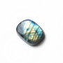 Cabochon Labradorit Rectangular rotunjit ( pernuta)  flashy nuante de ocru, auriu, verde, albastru, negru [ L006R ]
