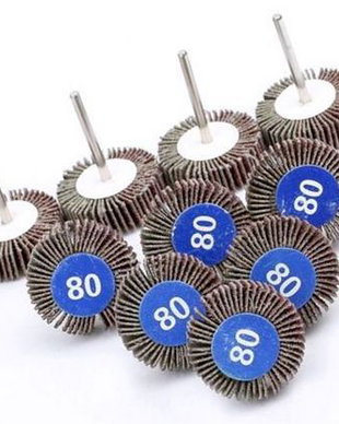 6562 - (4buc) Perie rotativa din smirghel fin pt slefuit, 80#