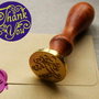 6565 - Sigiliu ceara, Thank You, cap alama, maner / coada lemn