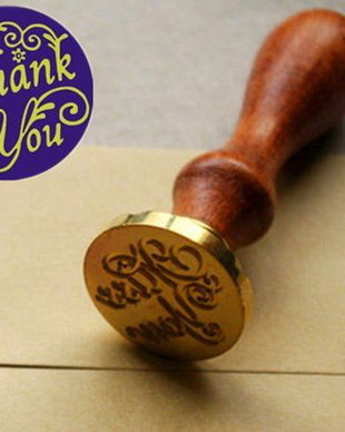 6565 - Sigiliu ceara, Thank You, cap alama, maner / coada lemn