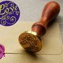 6566 - Sigiliu ceara, Love, cap alama, maner / coada lemn