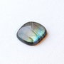 Cabochon Labradorit Rectangular  rotunjit ( pernuta)  flashy nuante de ocru auriu si verde [ L0RRE]