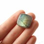 Cabochon Labradorit Rectangular flashy  verde  galbui - L0RRK