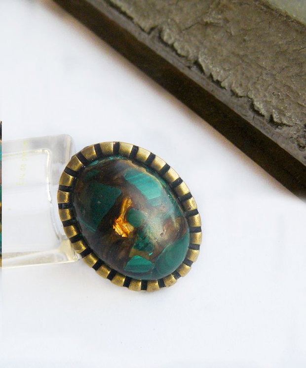 Inel cu chrysocolla