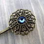 Clama de par cu swarovski BLUE